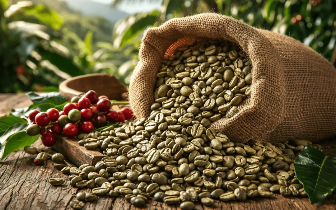Green Bean Coffee Indonesia premium raw coffee beans from Indonesian farms